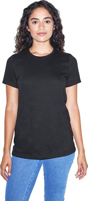 American Apparel Women's Organic Fine Jersey Classic Crewneck Short Sleeve T-Shirt