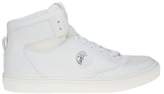 Thumbnail for your product : Versace New Mens White Saddle Branded Hi-Top Leather Trainers Mono