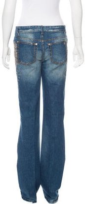 Roberto Cavalli Metallic Flared Jeans