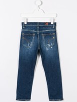 Thumbnail for your product : Dondup Kids Distressed Slim-Fit Jeans