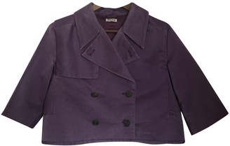 Miu Miu Purple Cotton Jacket for Women Vintage
