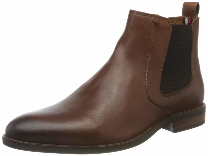 Tommy Hilfiger Men's Essential Leather Chelsea Boot Classic - ShopStyle