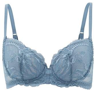 La Perla Brigitta Underwired Lace Bra - Womens - Dark Blue