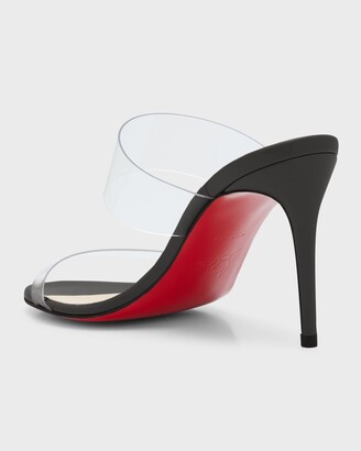Christian Louboutin Just Nothing Illusion Red Sole Sandals Black