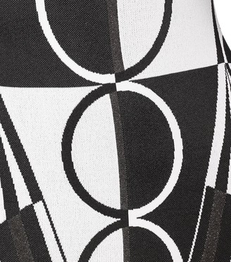 Balmain Geometric stretch-knit minidress