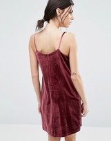Thumbnail for your product : One Day Petite Allover Velvet Mini Slip Dress