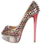 Thumbnail for your product : Christian Louboutin Lady Peep Spikes 150 Pumps