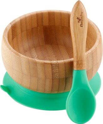 Avanchy Baby Boys and Girls Bamboo Suction Bowl and Spoon Set