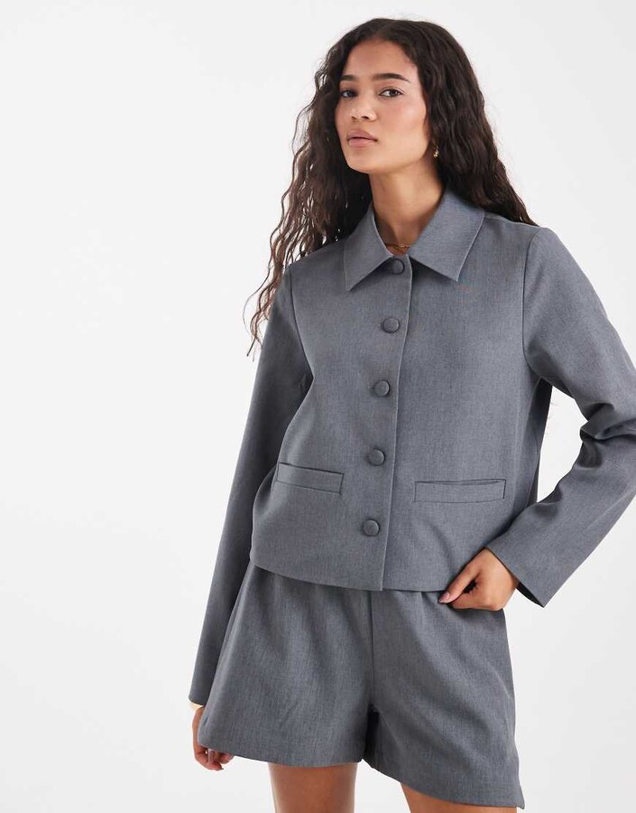 Vero Moda tailored dressy blazer in heather gray - part of a set