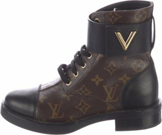 Louis Vuitton Wonderland Flat Ranger Monogram Combat Boots - ShopStyle