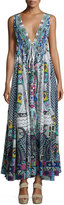 Thumbnail for your product : Camilla Embellished Crepe V-Neck Maxi Coverup Dress, Maasai Mosh