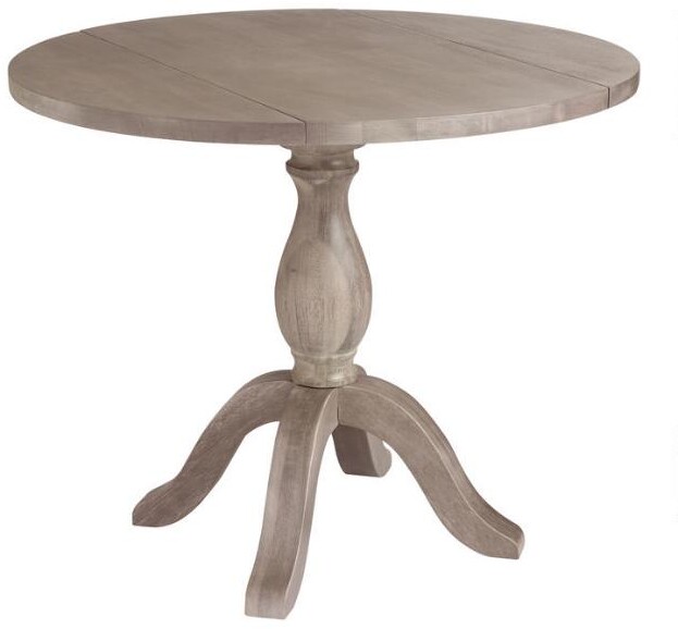 Round Weathered Gray Wood Jozy Drop Leaf Table - ShopStyle