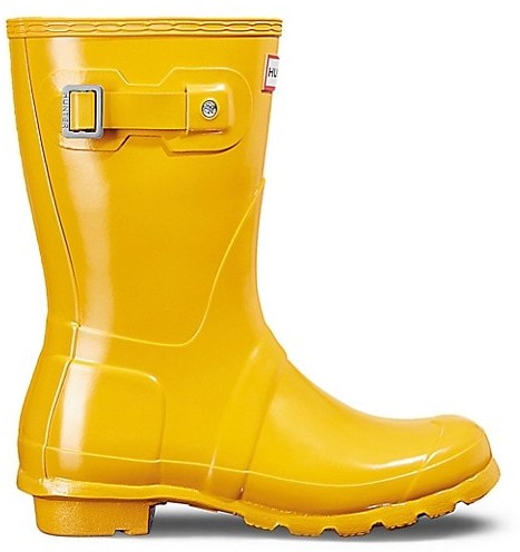 hunter boots short yellow