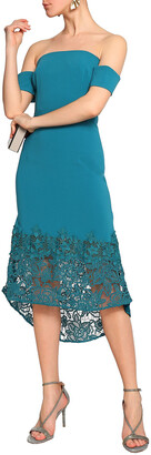 Sachin + Babi Off-the-shoulder Guipure Lace-paneled Crepe Dress