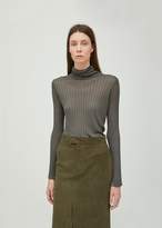 Thumbnail for your product : Officine Generale Emma Ribbed Turtleneck Grey