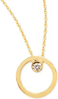 Thumbnail for your product : Roberto Coin 18k Yellow Gold Circle Single-Diamond Necklace