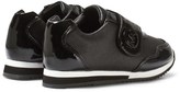 Thumbnail for your product : Michael Kors Black Branded Patent Velcro Trainers