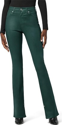Hudson Barbara High-Rise Bootcut Inseam Slit in Coated Forest Walk (Coated Forest Walk) Women's Jeans