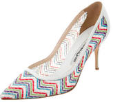 Thumbnail for your product : Manolo Blahnik Mesh Pointed-Toe Pumps