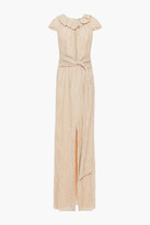 Thumbnail for your product : Roland Mouret Rila Knotted Cutout Silk-satin Jacquard Gown