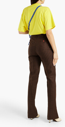 Acne Studios Striped wool and cotton-blend flared pants