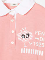 Thumbnail for your product : Fendi Kids cartoon print polo dress