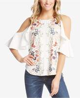 Thumbnail for your product : Karen Kane Embroidered Cold-Shoulder Top