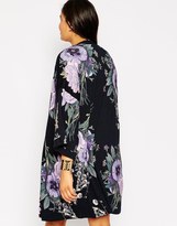 Thumbnail for your product : ASOS CURVE Exclusive Kimono in Botanical Digital Print