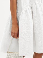 Thumbnail for your product : Cecilie Bahnsen Edwig Tie-back Quilted Silk Dress - White