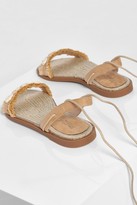 Thumbnail for your product : boohoo Shell Detail Wrap Strap Sandal