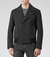 Thumbnail for your product : Reiss 1971 Theodore CROPPED PEACOAT CHARCOAL