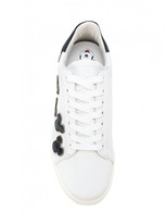 Thumbnail for your product : Moa Leather Sneakers With Mickey Mouse Patch