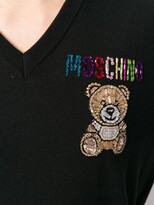 Thumbnail for your product : Moschino Crystal-Embellished Teddy Logo Jumper