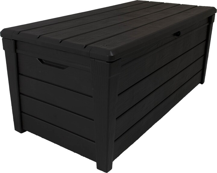 Dunelm Saxon Deck Outdoor Storage Box Brown ShopStyle Garden Decor