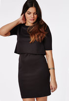 Thumbnail for your product : Missguided Size Double Layer Dress Black
