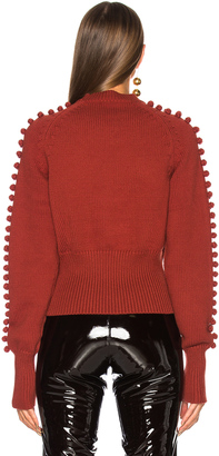Chloé Bobble Knit Crew Neck Sweater