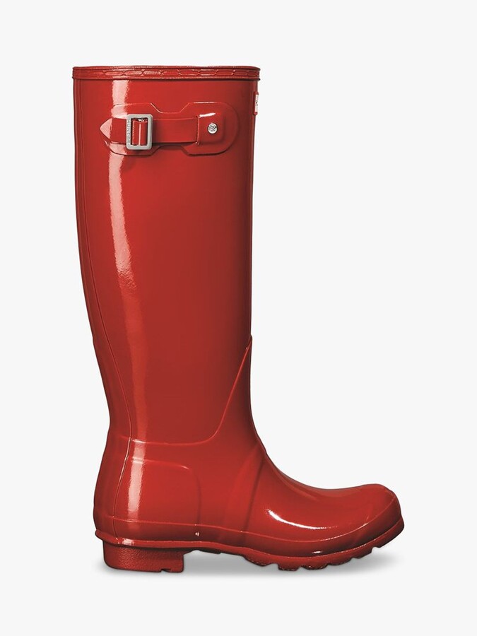 red hunter ankle boots
