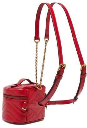 Gucci GG Marmont Mini Leather Backpack - Red