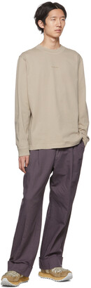 Acne Studios Taupe Organic Cotton Long Sleeve T-Shirt