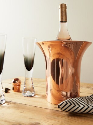 Tom Dixon Plum Copper-pleated Steel Wine Cooler - Rose Gold