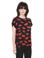 Thumbnail for your product : Saint Laurent Loose Fit Printed Cotton Jersey T-Shirt