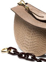 Thumbnail for your product : Yuzefi Snake-Effect Chain And Leather Shoulder Bag
