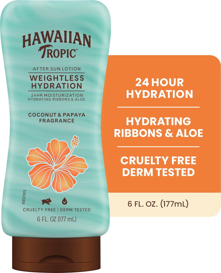 Hawaiian Tropic Weightless Hydration after Sun Lotion for Adults, 6 fl oz