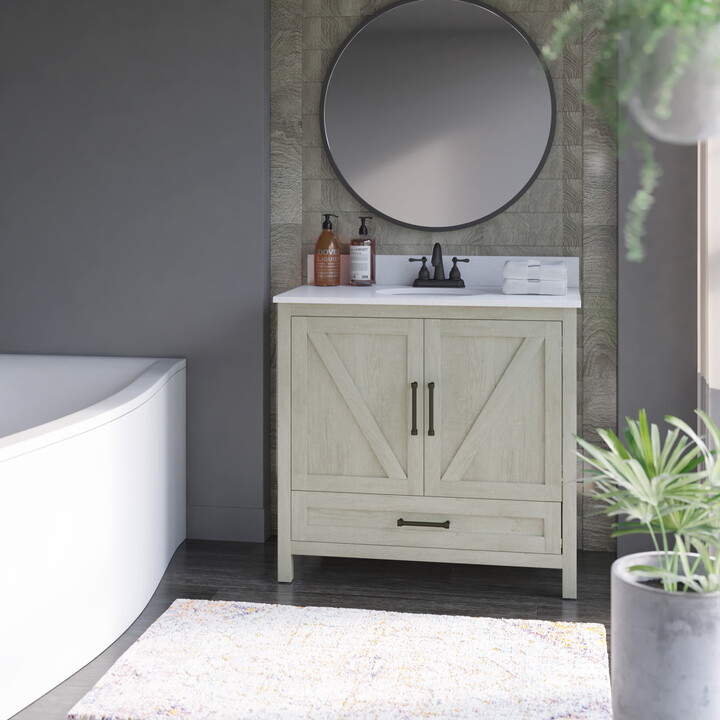 Twin Star Home 36" Single Bathroom Vanity, Fairfax Oak