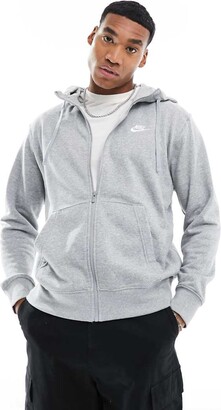 nike mens grey zip up hoodie