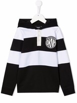 Thumbnail for your product : DKNY Striped Logo-Print Hoodie