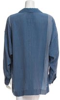 Thumbnail for your product : Derek Lam 10 Crosby Silk Striped Top