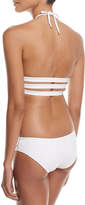 Thumbnail for your product : Vitamin A Amelia Triple-Strap Solid Swim Bottom, White