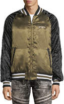 Thumbnail for your product : PRPS Embroidered Satin Souvenir Bomber Jacket