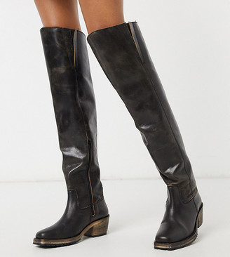 black over the knee boots asos